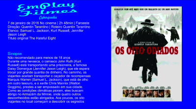 Os Oito Odiados (2015)#Faroeste, Drama# Samuel L. Jackson, Kurt Russell#Quentin Tarantino