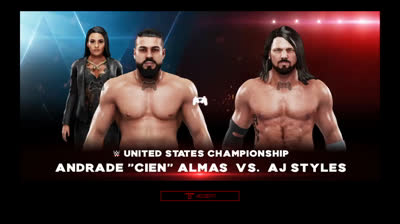 AJ Styles vs Andrade "Cien" Almas (WWE 2K19)