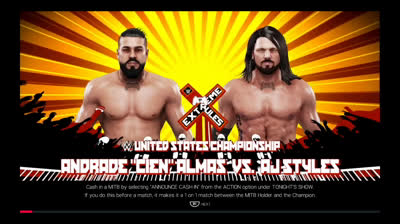AJ Styles vs Andrade "Cien" Almas (WWE 2K19)
