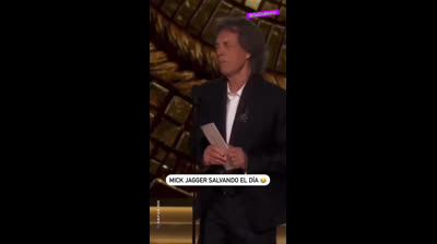 Mick Jagger, el rey del rock y del buen humor en los #Oscars!