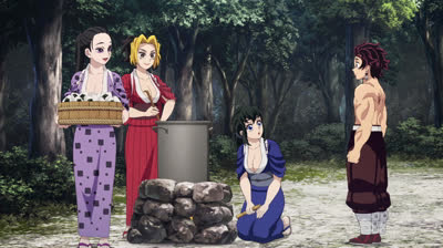 KIMETSU NO YAIBA TEMP4 CAP3  - T anjiro participa en el entrenamiento de los Pilares